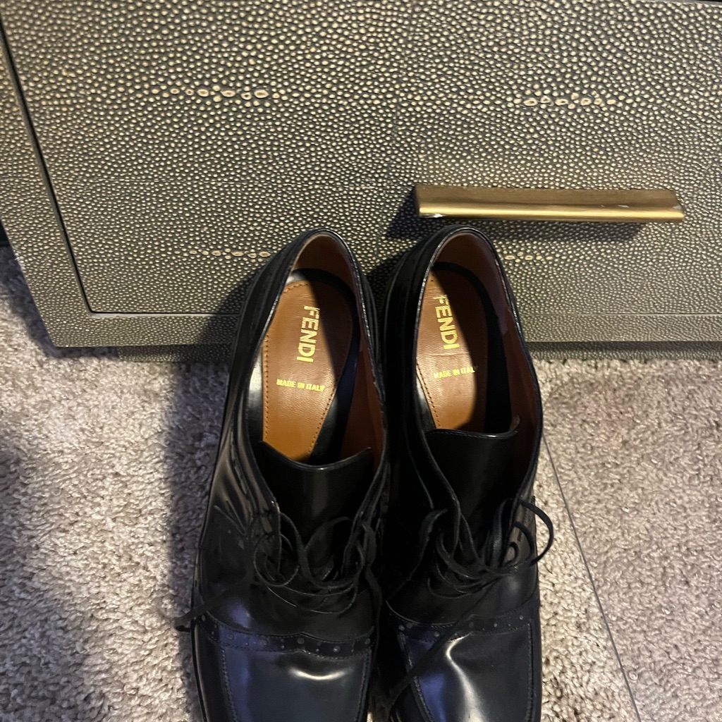Fendi Black Oxford Dress Shoes